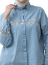 Ice Embroidered Denim Shirt - Khotwh