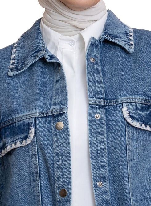 Ice Embroidered - Jacket Jeans - Khotwh