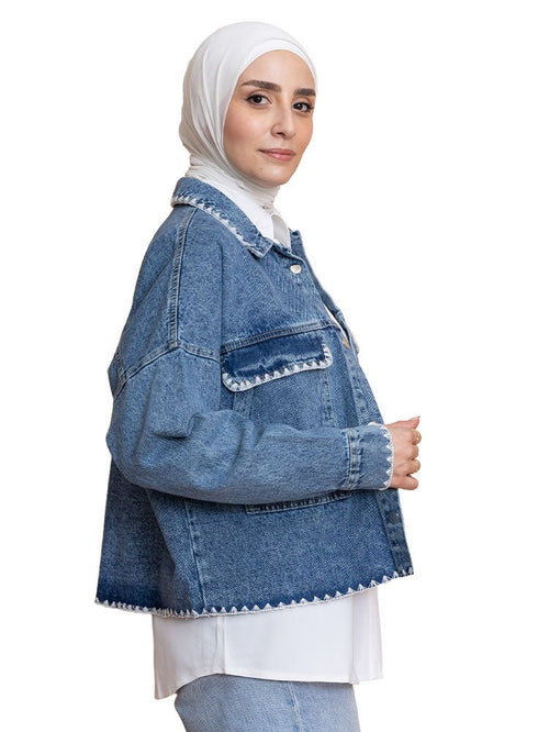 Ice Embroidered - Jacket Jeans - Khotwh