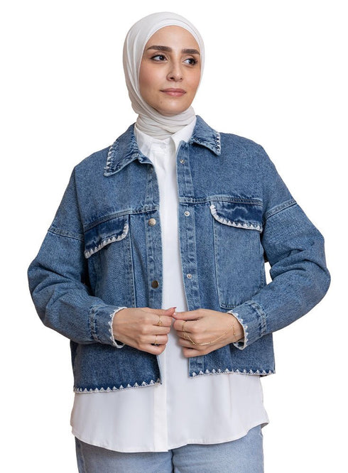 Ice Embroidered - Jacket Jeans - Khotwh