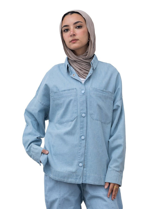 Ice Pocket Jeans Shirt - Khotwh