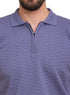 Indigo Design 01024Knit Polo Neck Zipper - T-Shirt - Khotwh