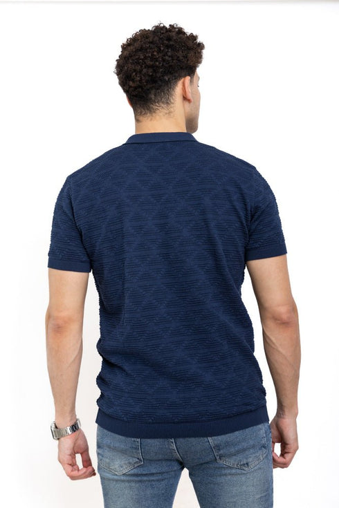 Indigo Design 1 - F - Polo Neck T-Shirt - Khotwh
