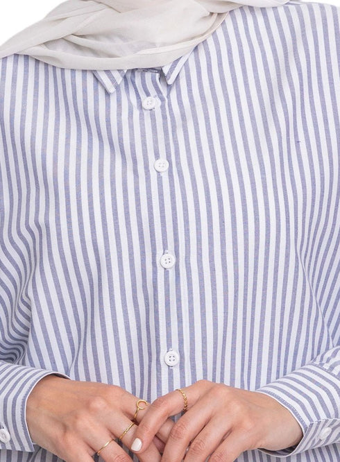 Indigo - Design 2 Stripped Over - Size Shirt - Khotwh