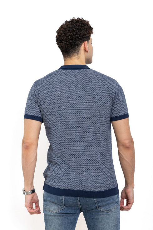 Indigo Design 3 - F - Polo Neck T-Shirt - Khotwh