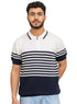 Indigo Design 7513Knit Polo Neck S - Zipper - T-Shirt - Khotwh