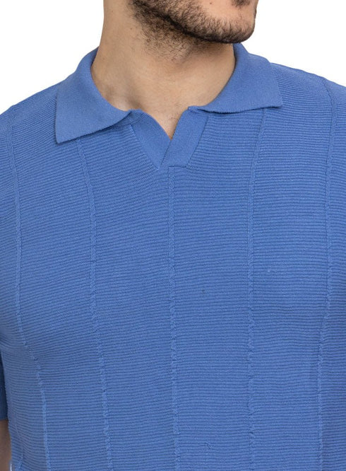 Indigo Design 9 - F - Polo Neck T-Shirt - Khotwh