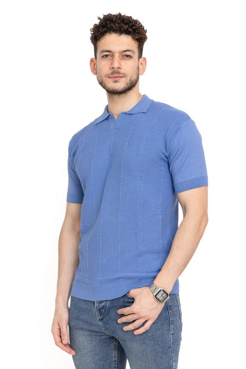 Indigo Design 9 - F - Polo Neck T-Shirt - Khotwh