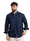 Indigo Linen Shirt - Khotwh