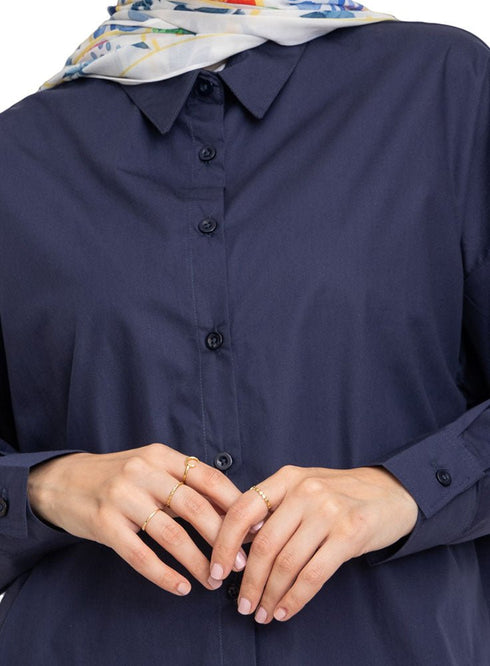 Indigo Over - Size Shirt - Khotwh