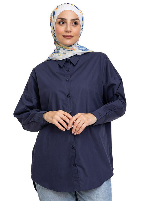 Indigo Over - Size Shirt - Khotwh