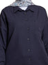 Indigo Pocket Over Size Linen Shirt - Khotwh