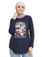 Indigo Printed Long - Sleeve Design 2 - Khotwh