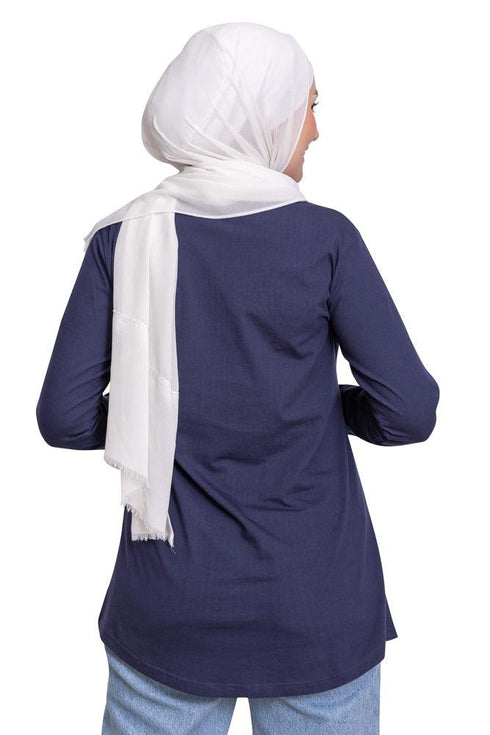 Indigo Printed Long - Sleeve Design 24 - Khotwh