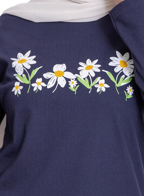 Indigo Printed Long - Sleeve Design 24 - Khotwh