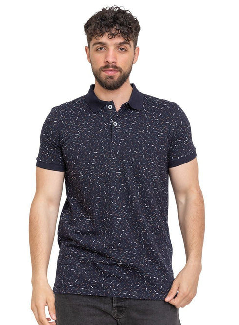 Indigo Printed Polo Design 2 - Khotwh