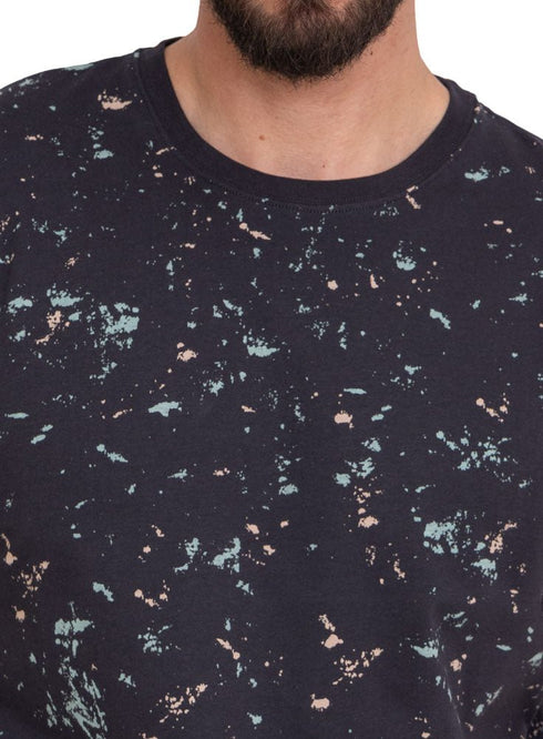 Indigo Printed Round T-Shirt Design 6 - Khotwh