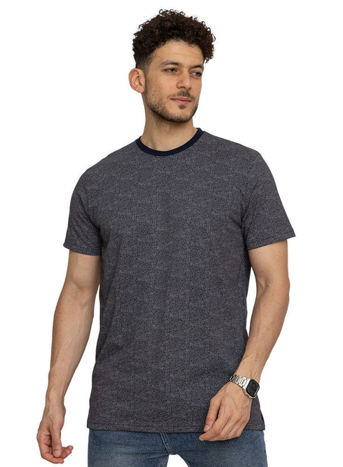 Indigo Printed Round T-Shirt Design 8 - Khotwh