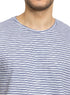 Indigo Striped Round T-shirt - Khotwh