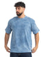 Indigo TieDie-Oversize Round T-Shirt - Khotwh