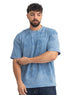 Indigo TieDie-Oversize Round T-Shirt - Khotwh