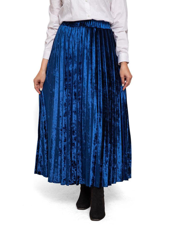 Indigo V - Pleated Skirt - Khotwh
