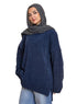 Indigo Velvet V - Over Size Pullover - Khotwh