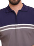 Indigo*Grey Design 01019Knit Polo Neck S - T-Shirt - Khotwh