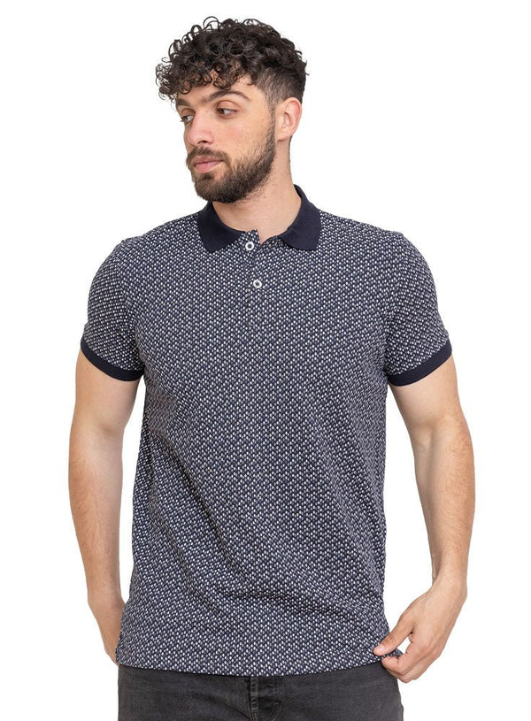 Indigo*Grey Printed Polo Design 1 - Khotwh