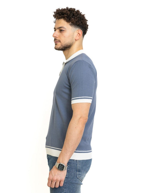 Jeans F - Zipper Polo Neck Pullover - Khotwh