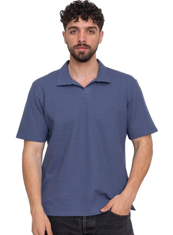 Jeans Squares Polo Neck T-Shirt - Khotwh