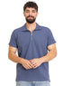 Jeans Zipper Squares Polo Neck T-Shirt - Khotwh