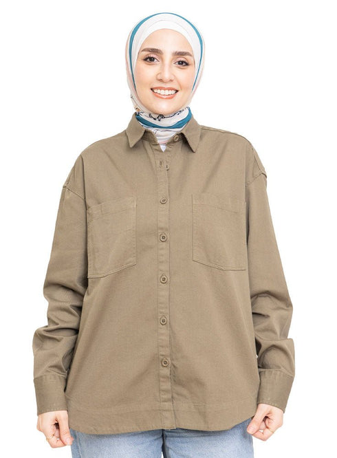 Kaky Cur - Gabardine Shirt - Khotwh