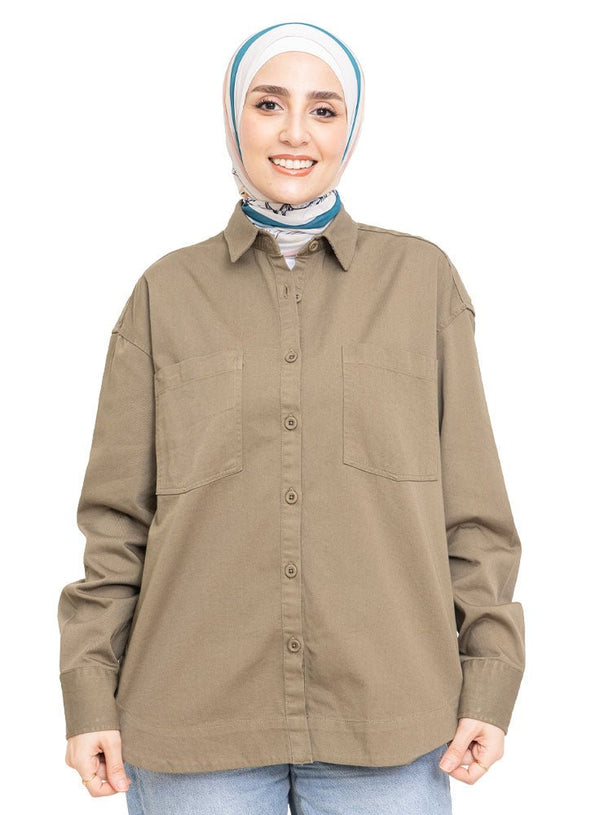 Kaky Cur - Gabardine Shirt - Khotwh