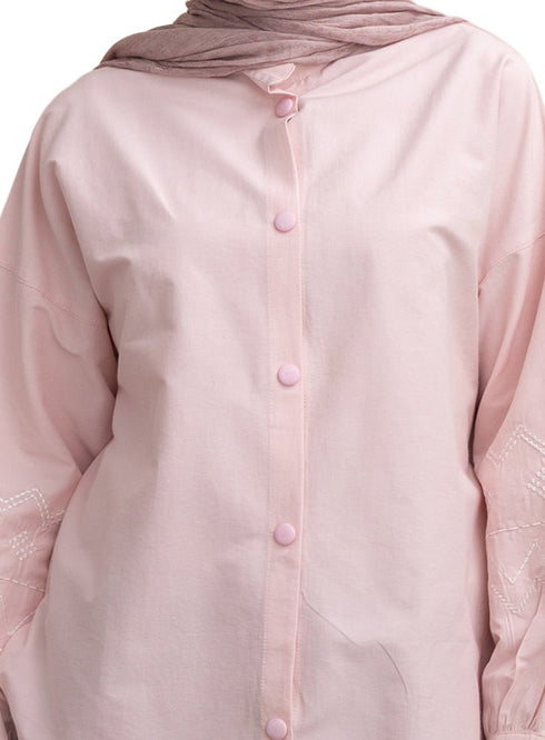 Kashmir Embroidered Poplin Shirt - Khotwh