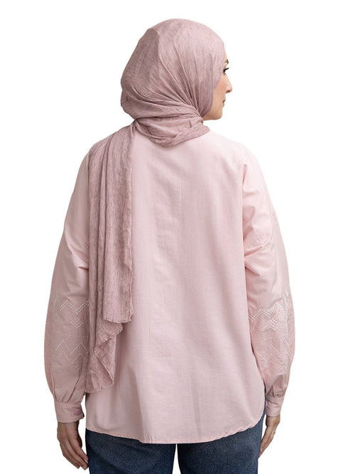 Kashmir Embroidered Poplin Shirt - Khotwh