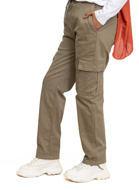 Khaki Cargo Pant - Khotwh