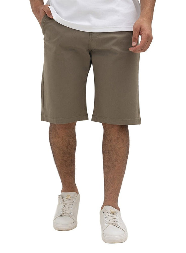 Khaki Classic Gabardine Short - Khotwh