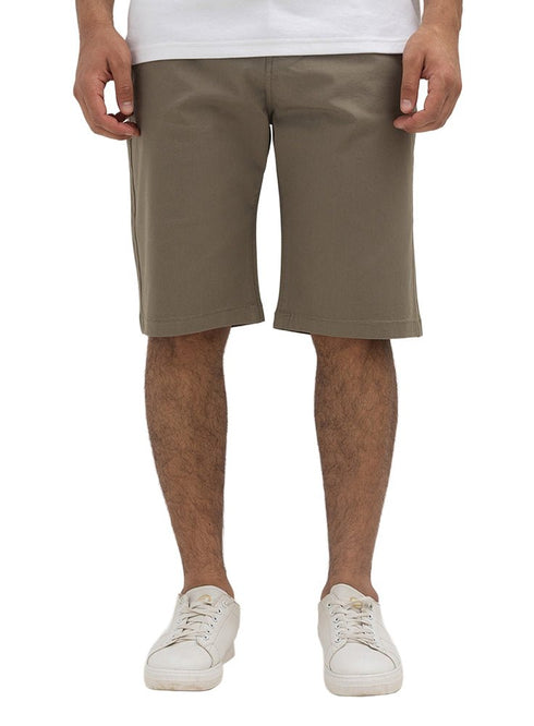 Khaki Classic Gabardine Short - Khotwh