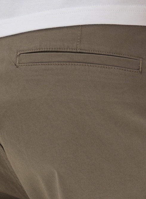 Khaki Classic Gabardine Short - Khotwh
