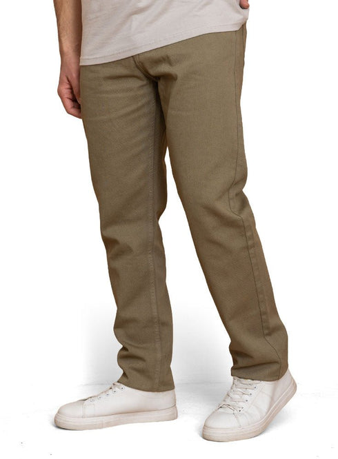 Khaki Gabardine Wide Leg Pant - Khotwh