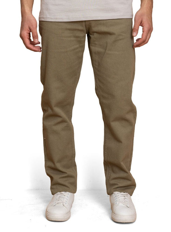 Khaki Gabardine Wide Leg Pant - Khotwh