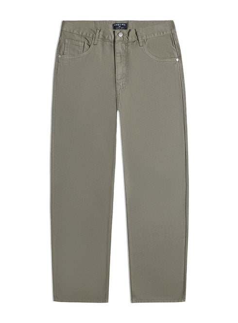 Khaki Gabardine Wide Leg Pant - Khotwh