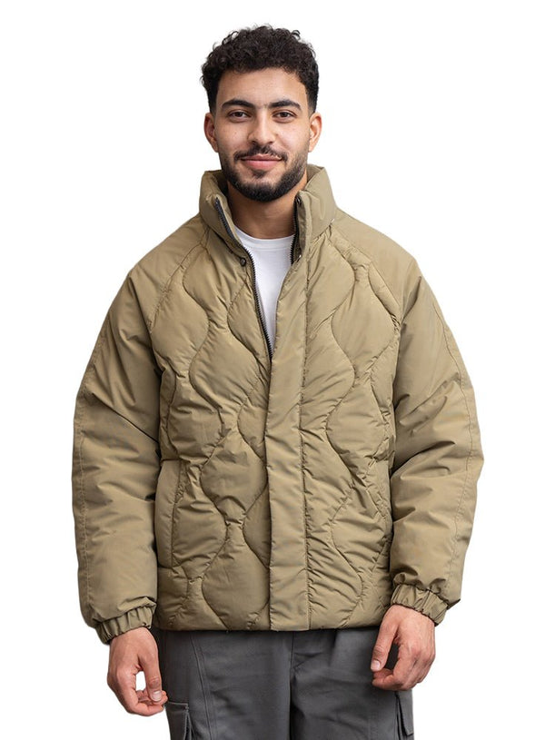 Khaki Puffer Jacket 3012 - Khotwh