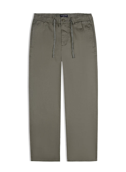 Khaki Straight Leg Gabardine Pant - Khotwh