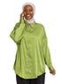 Kiwi Satin Over Size Shirt - Khotwh