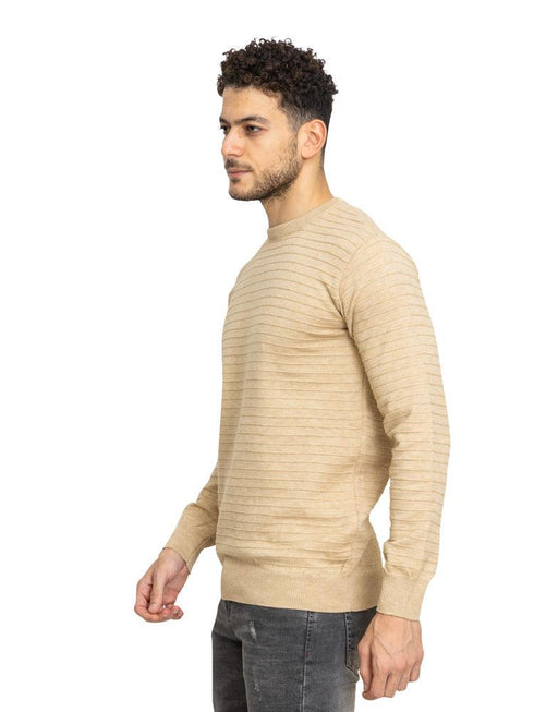 Latte D - Round Striped Pullover - Khotwh