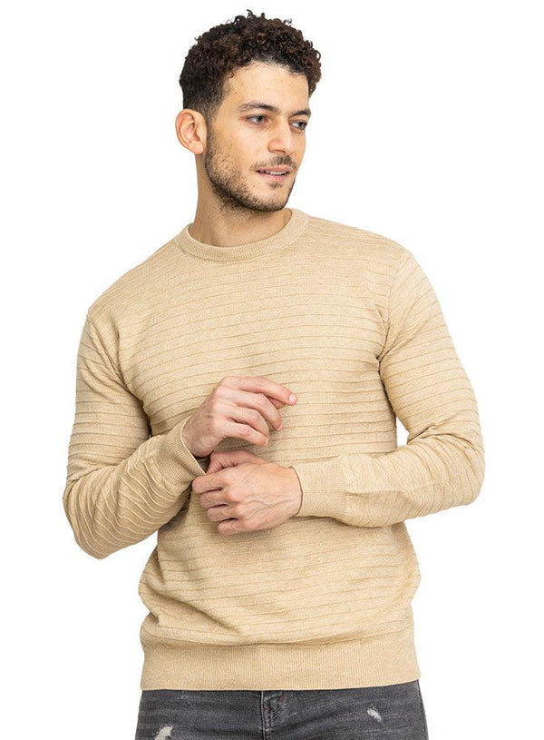 Latte D - Round Striped Pullover - Khotwh