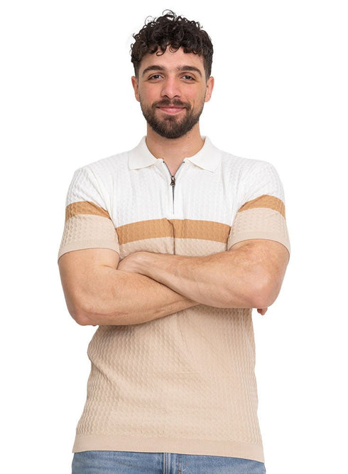 Latte Design 01008Knit Polo Neck - T-Shirt - Khotwh