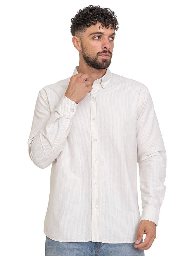 Latte - Design 1 Striped Oxford Shirt - Khotwh